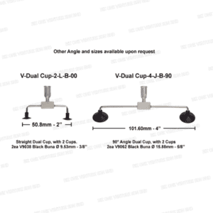 Sipel Dual Cups And Micro Vac Tips V-Dual CUP-2-L-B-00