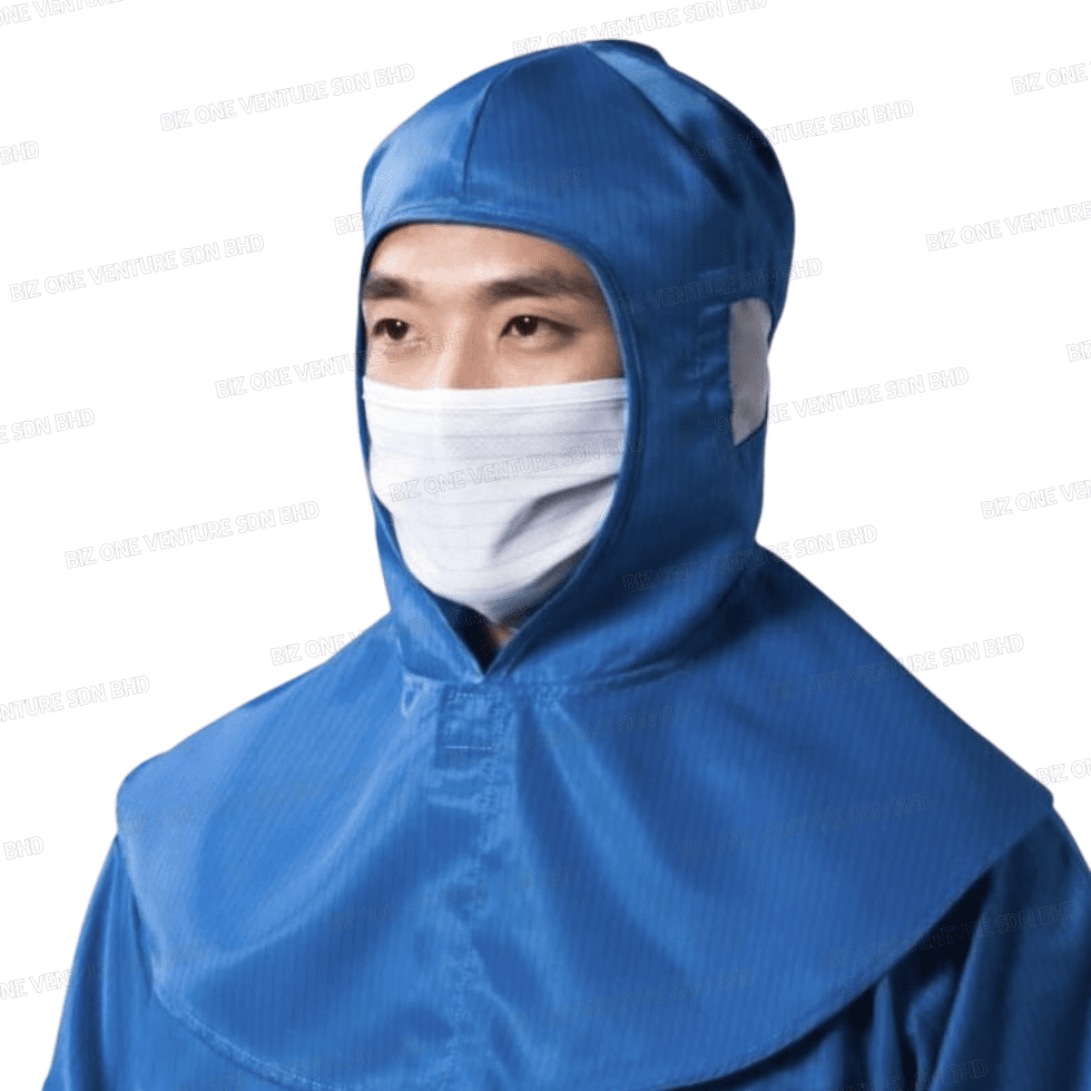 ESD Cleanroom Hood with Ear Mesh