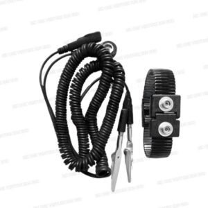 Black Dual Metal Wrist Strap